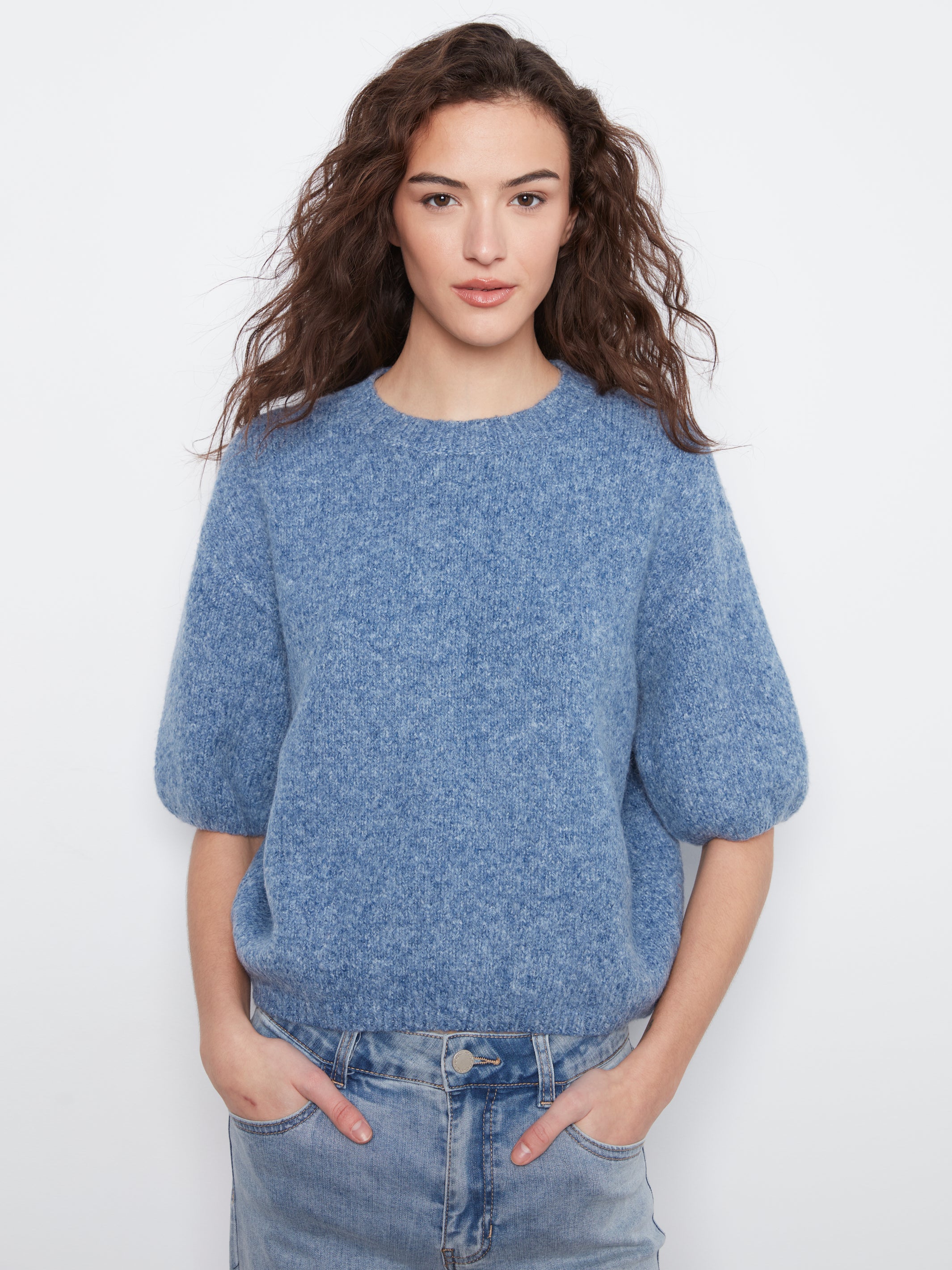 CHARLIE B Short Sleeve Sweater
