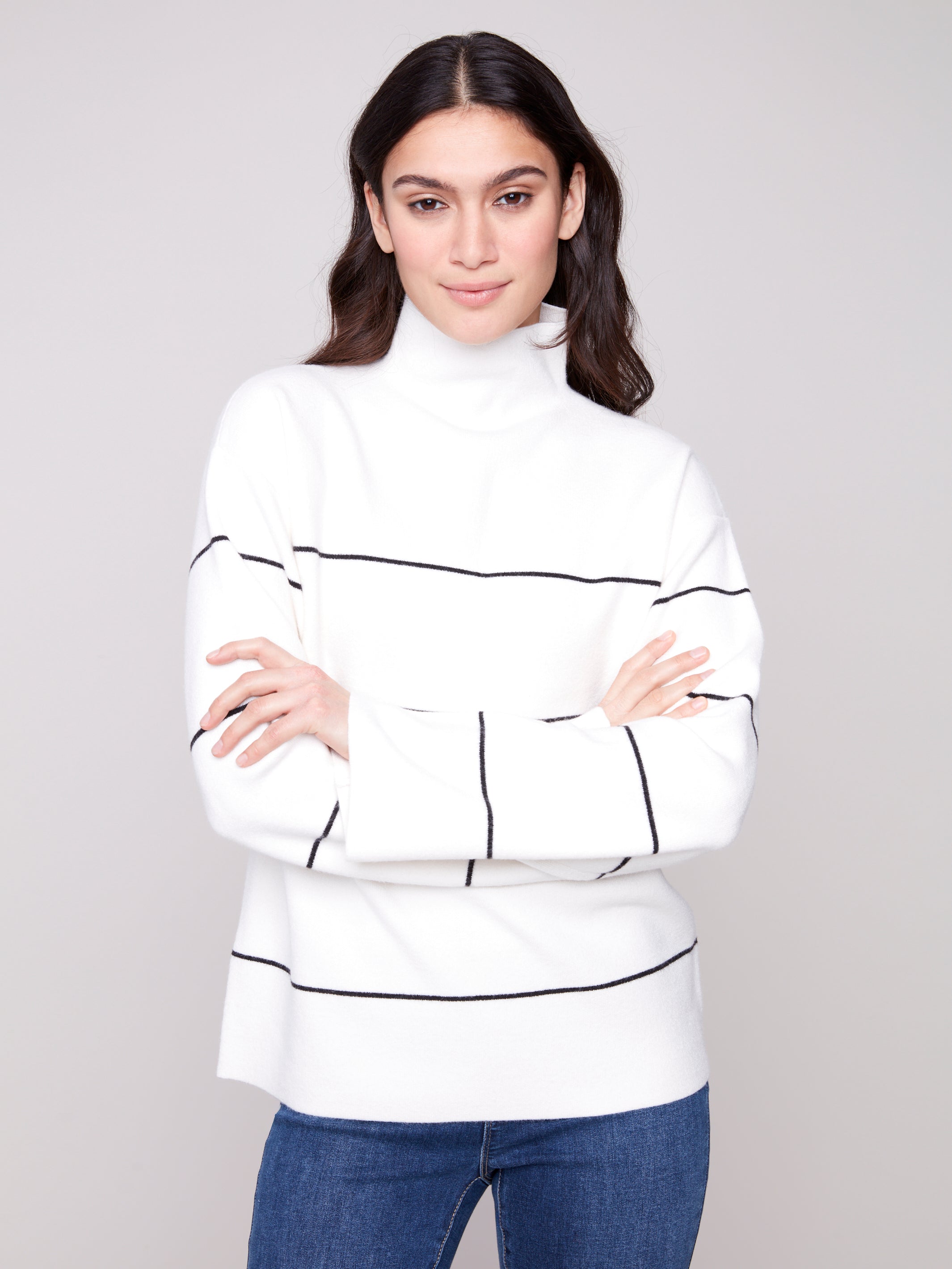 CHARLIE B Funnel Neck Sweater