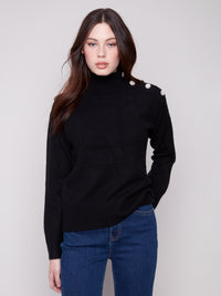 CHARLI B Mock Neck Sweater