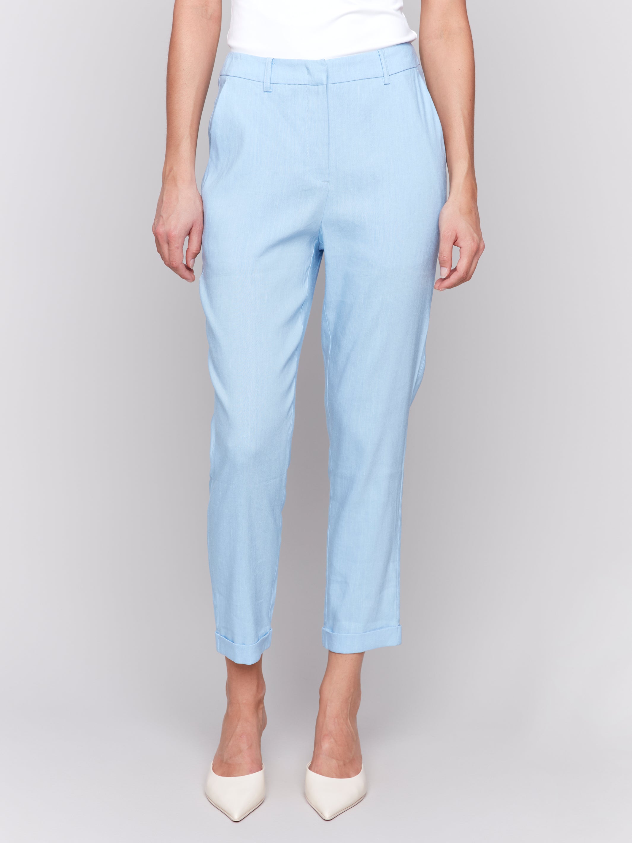 CHARLIE B Linen Blend Pants