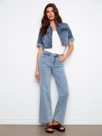 CHARLIE B Cropped Denim Jacket