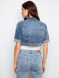 CHARLIE B Cropped Denim Jacket