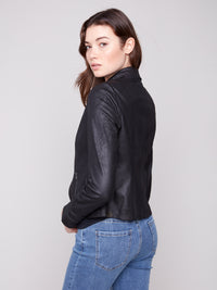 CHARLIE B Faux Leather Jacket