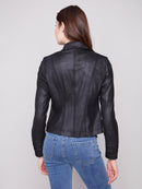 CHARLIE B Faux Leather Jacket