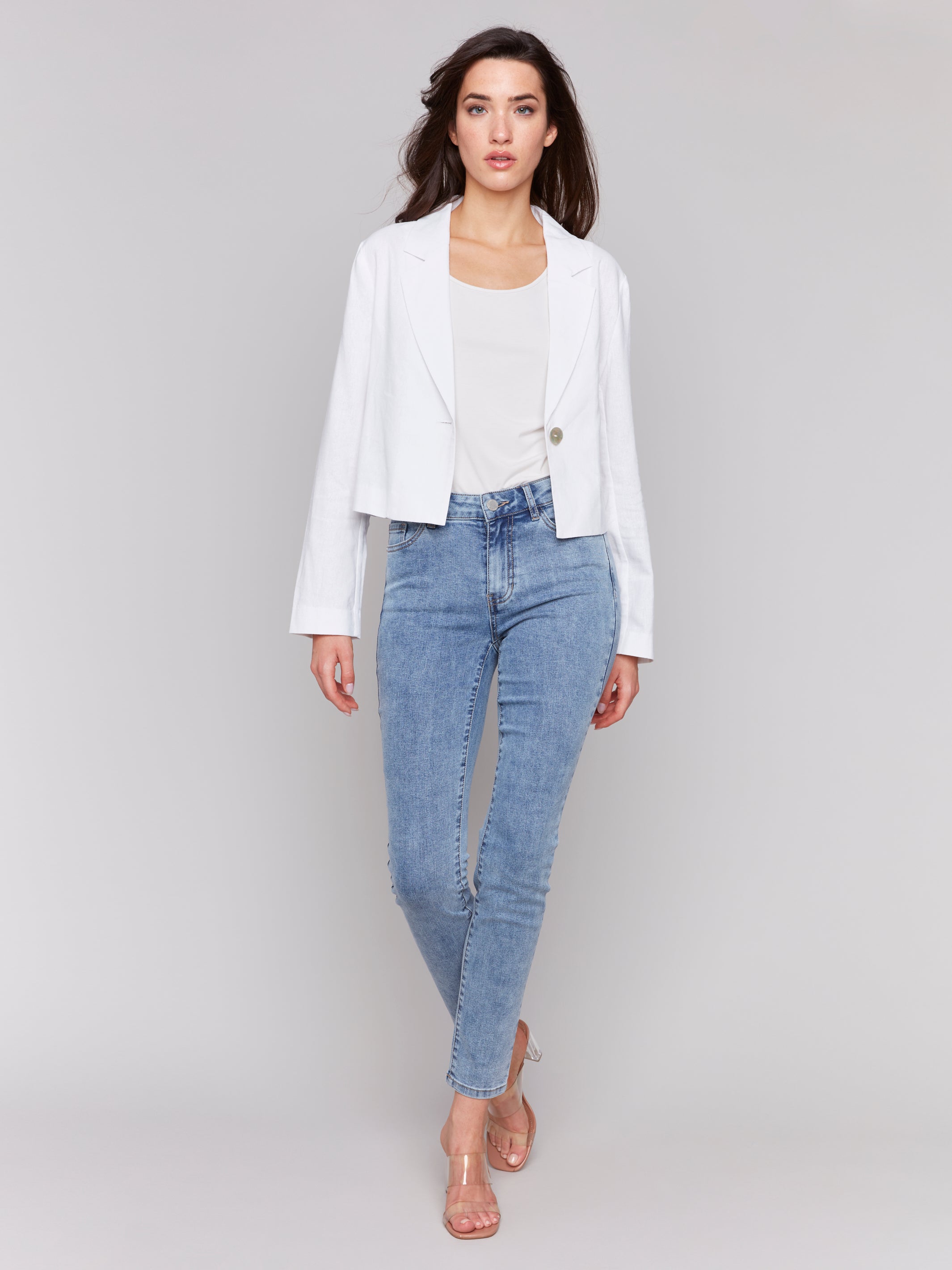 CHARLIE B Linen Blazer