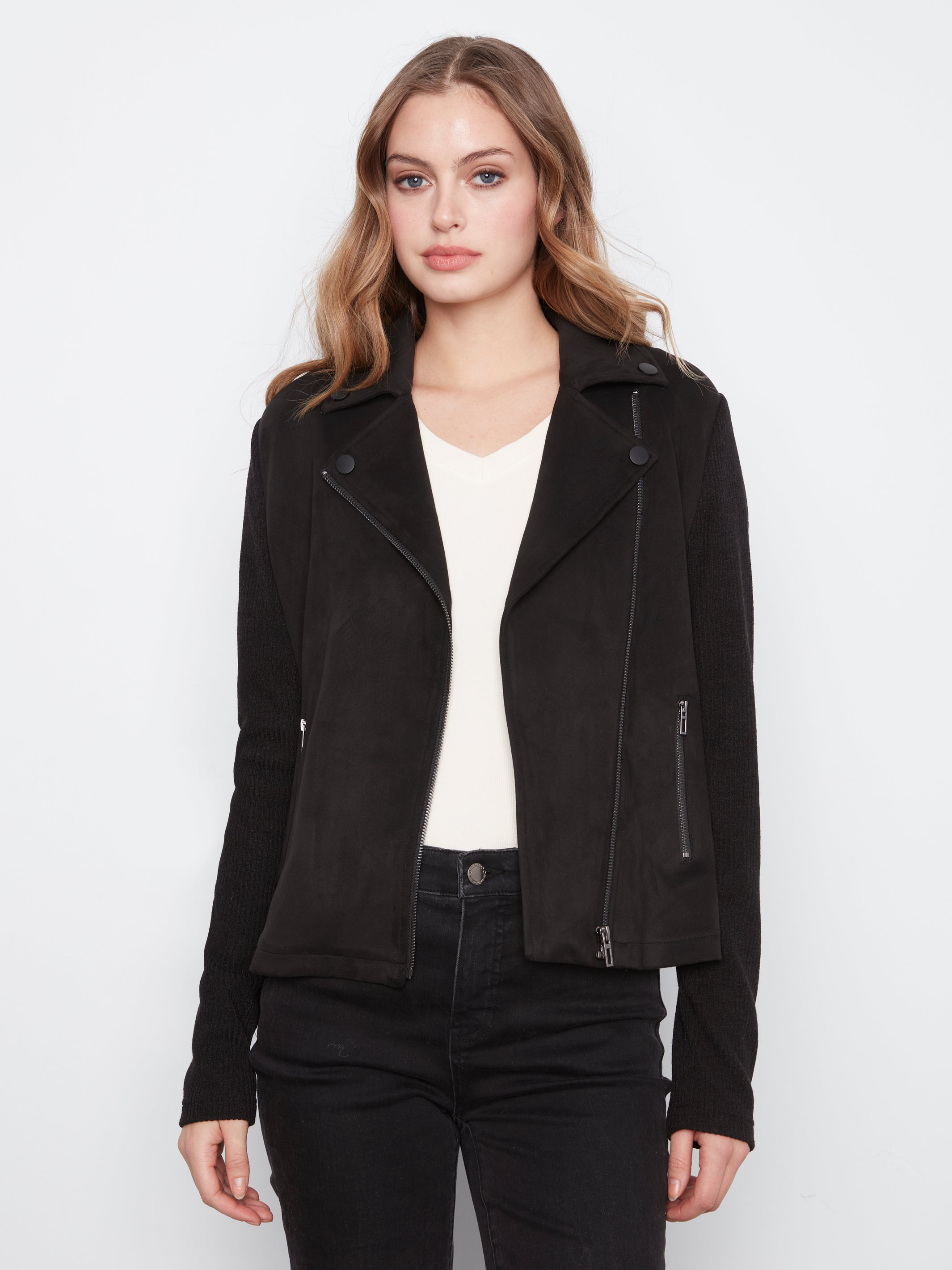 CHARLIE B Faux Suede Jacket