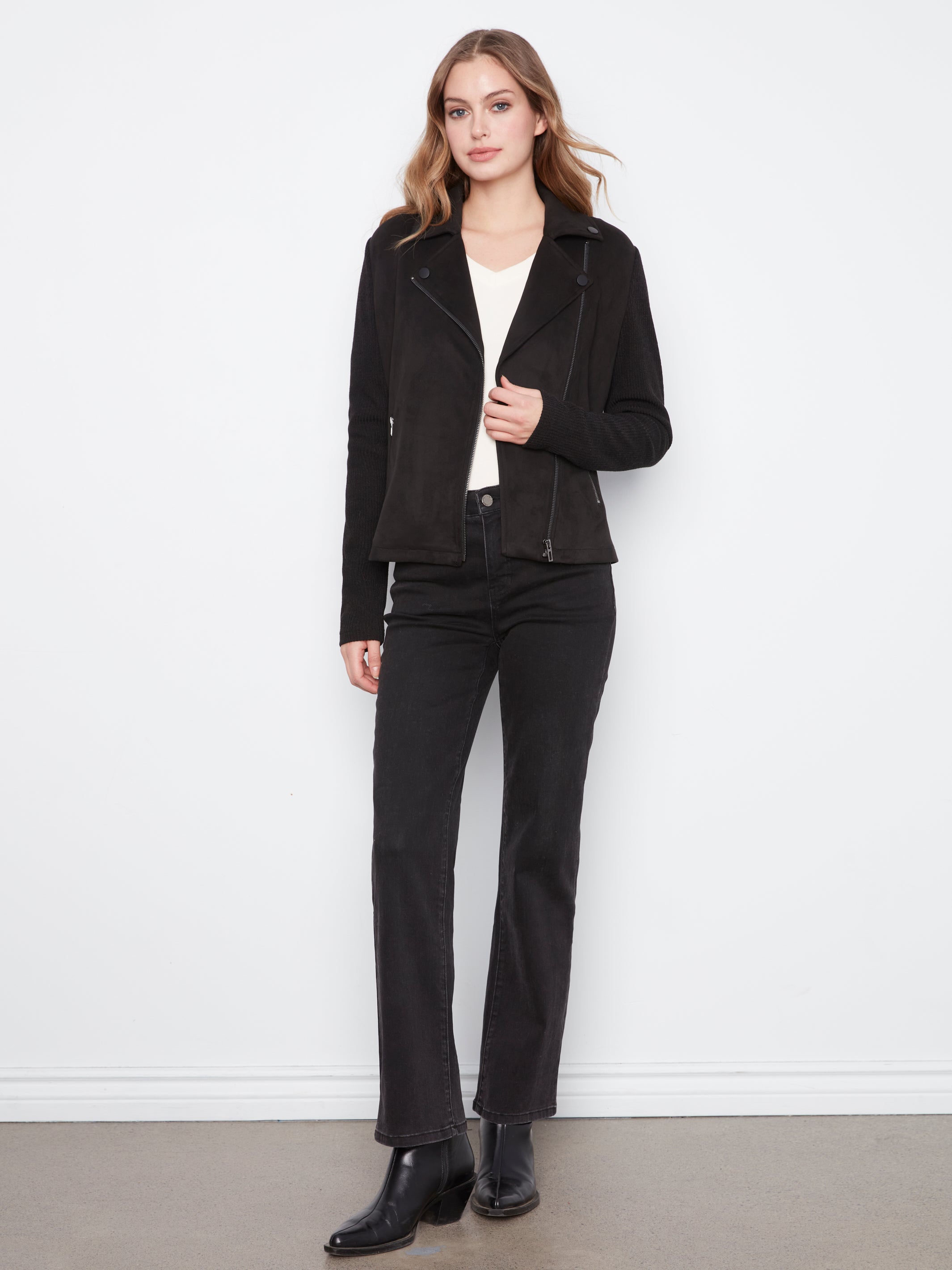 CHARLIE B Faux Suede Jacket