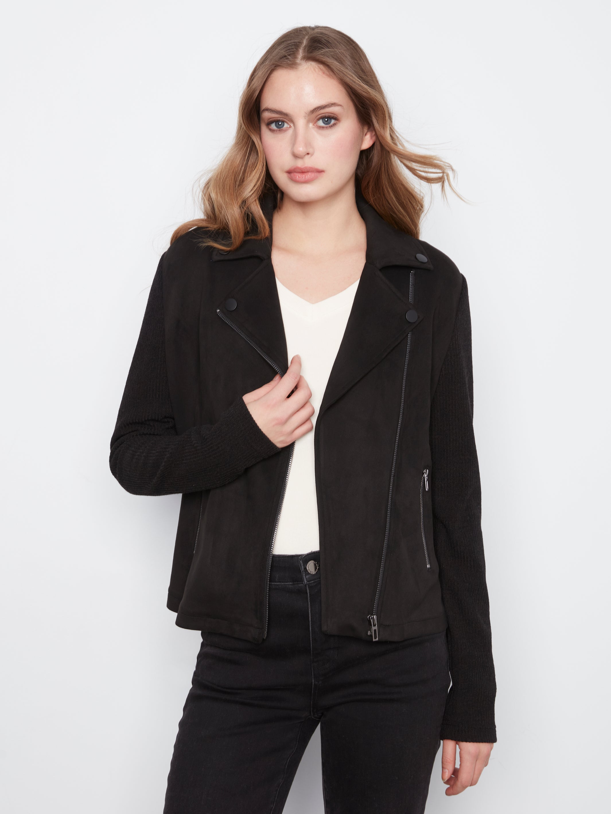 CHARLIE B Faux Suede Jacket