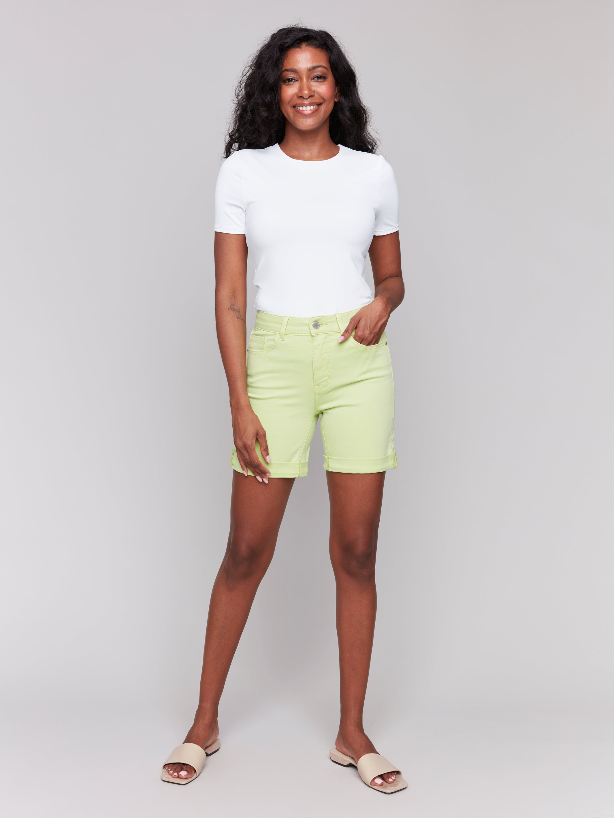 CHARLIE B Rolled Cuff Shorts