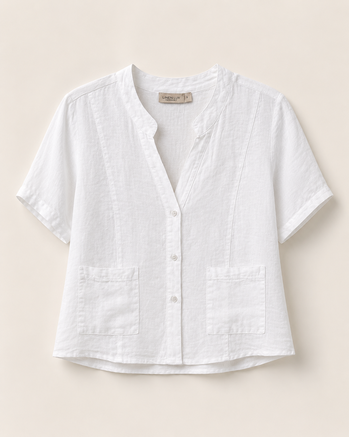 LINEN LUV Short Sleeve Linen Blouse