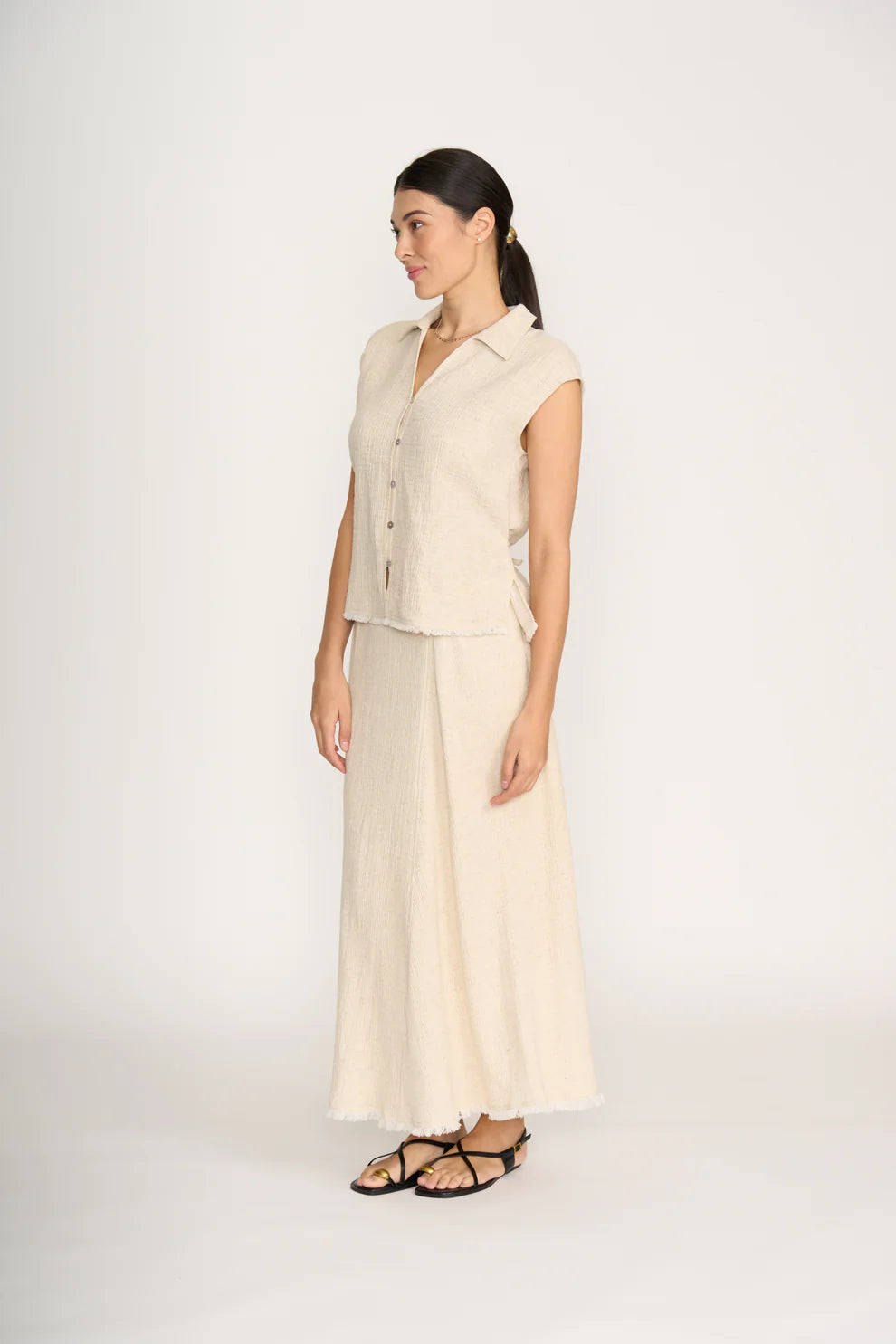FOIL Linen Skirt