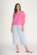 FOIL V Benefits Linen Top