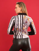 DOLCEZZA Printed Moto Jacket