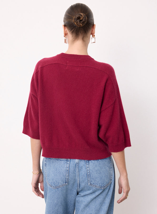 NOT SHY Short Sleeve Cashmere Sweater