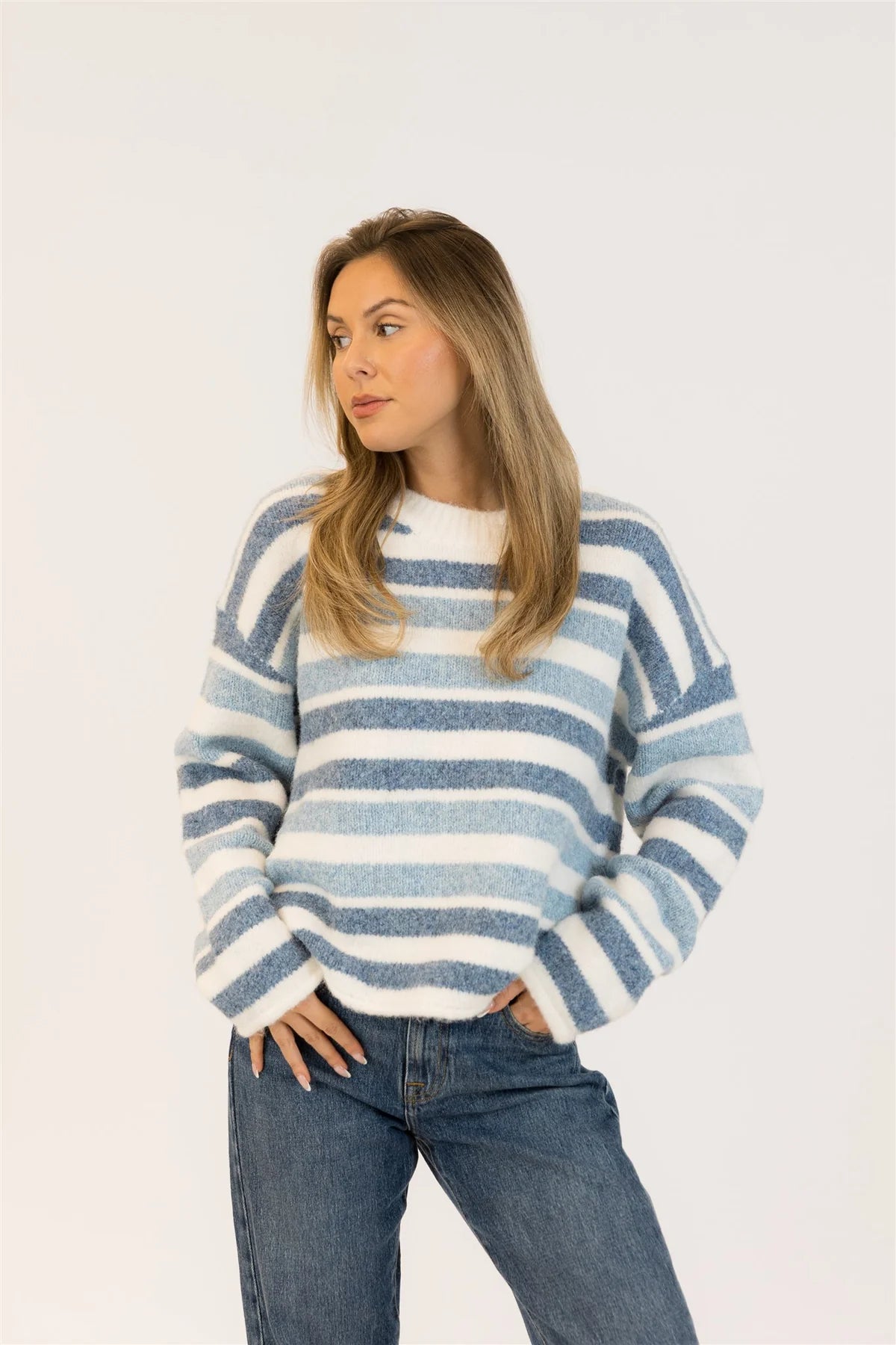 LYLA + LUXE Striped Sweater Lucky