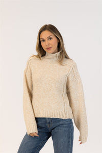 LYLA + LUXE Nellie Mock Neck Sweater