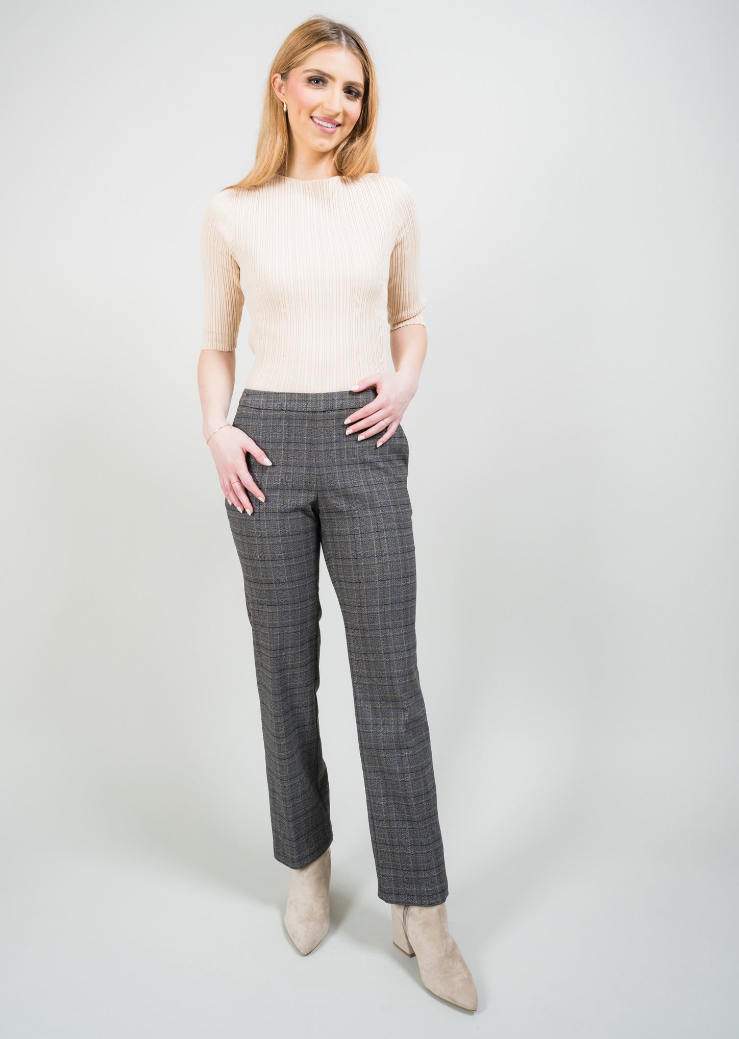 LISETTE L Plaid Dress Pants