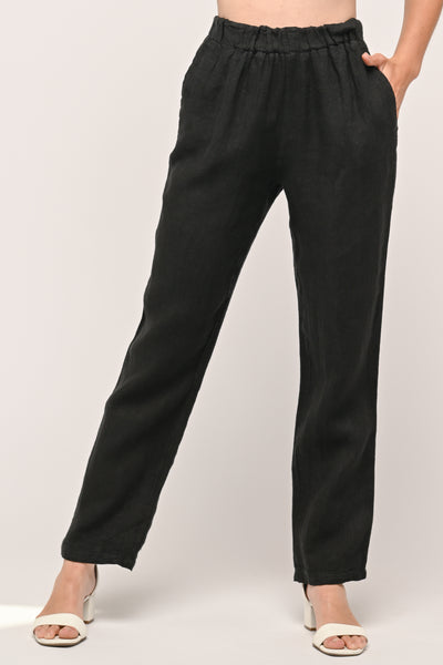 LINEN LUV Linen Pull-On Pants