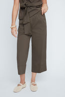 RENUAR Khaki Wide Leg Crop Pants