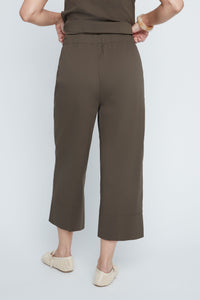 RENUAR Khaki Wide Leg Crop Pants