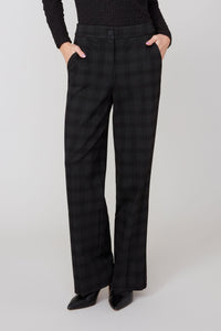 RENUAR Black Plaid Pants
