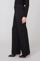 RENUAR Black Plaid Pants