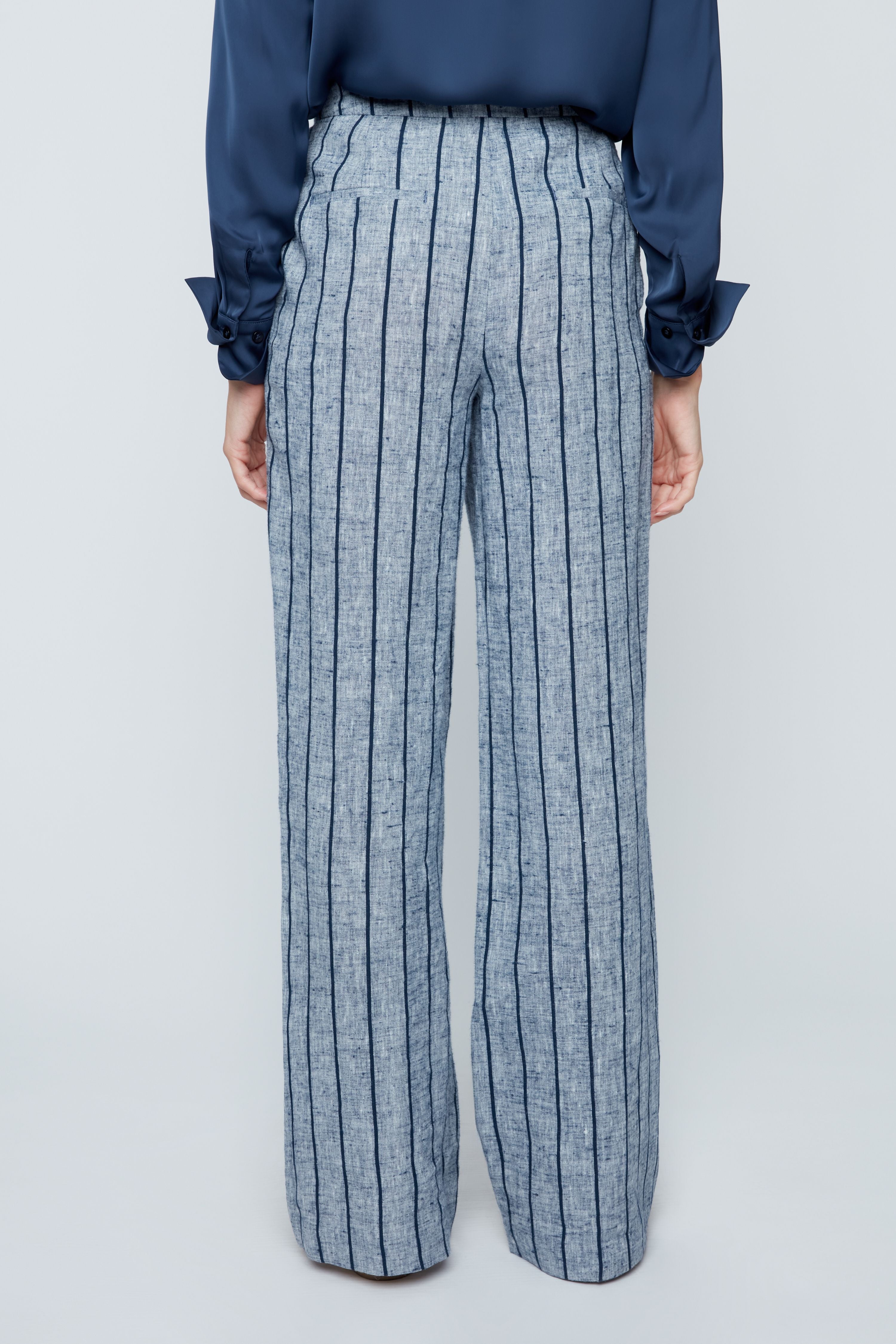 RENUAR Linen Striped Pants