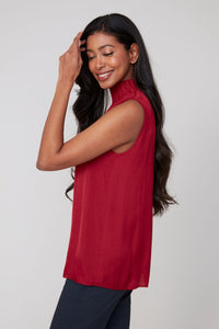 RENUAR Sleeveless Mock Neck