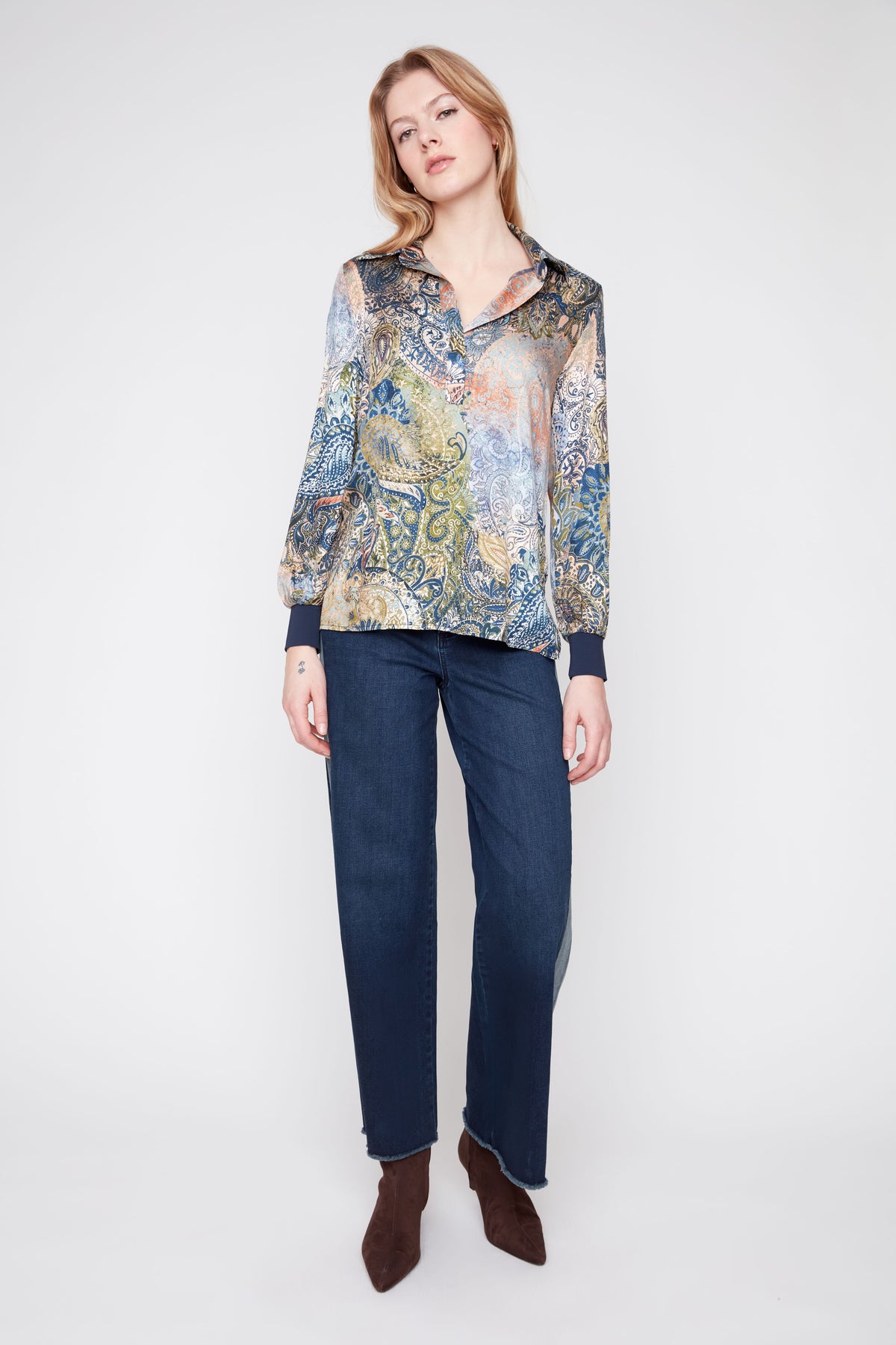 RENUAR Paisley Print Blouse R5289