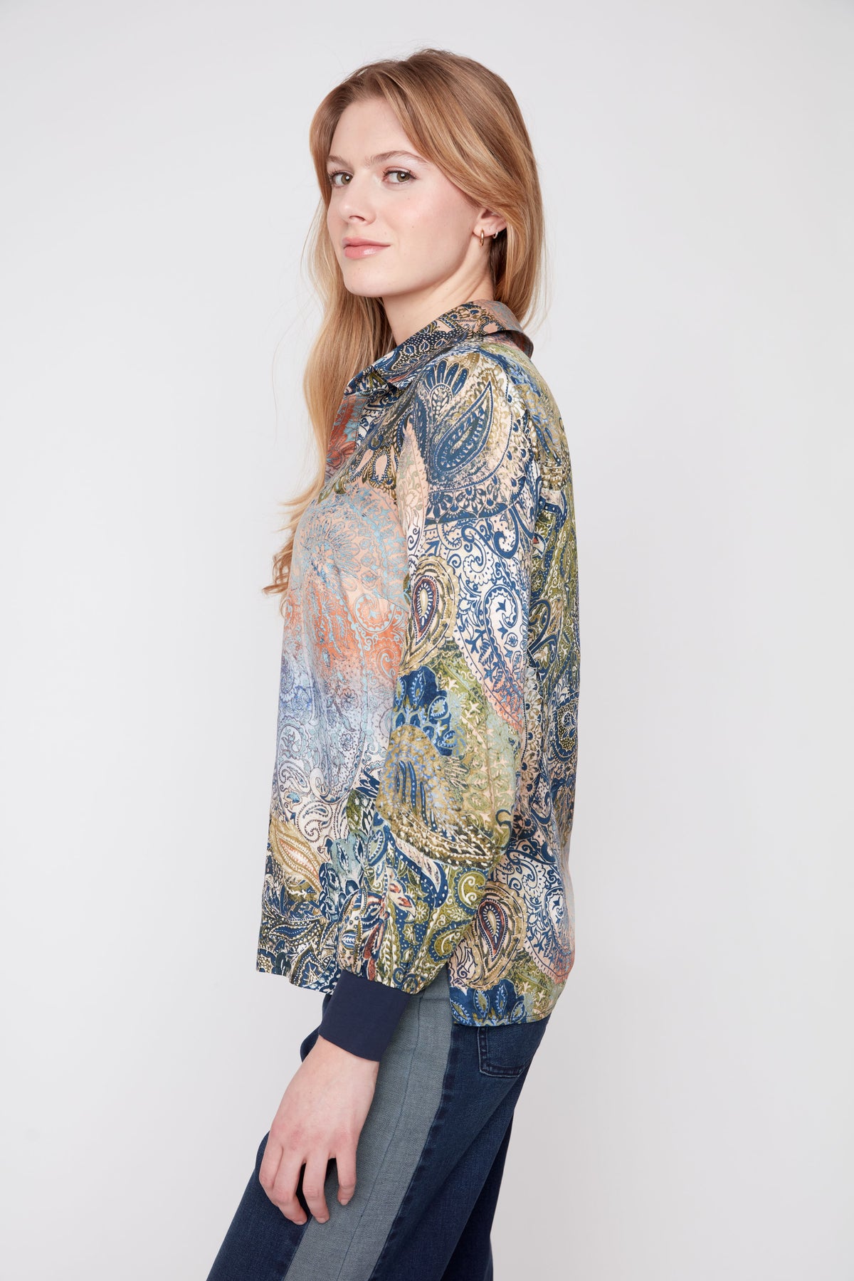RENUAR Paisley Print Blouse R5289