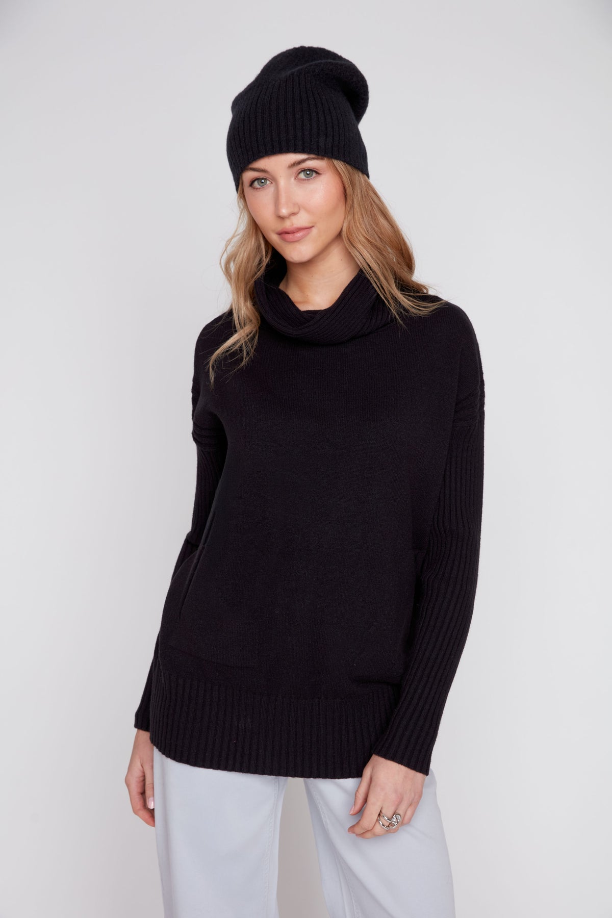RENUAR Cowl Neck Sweater