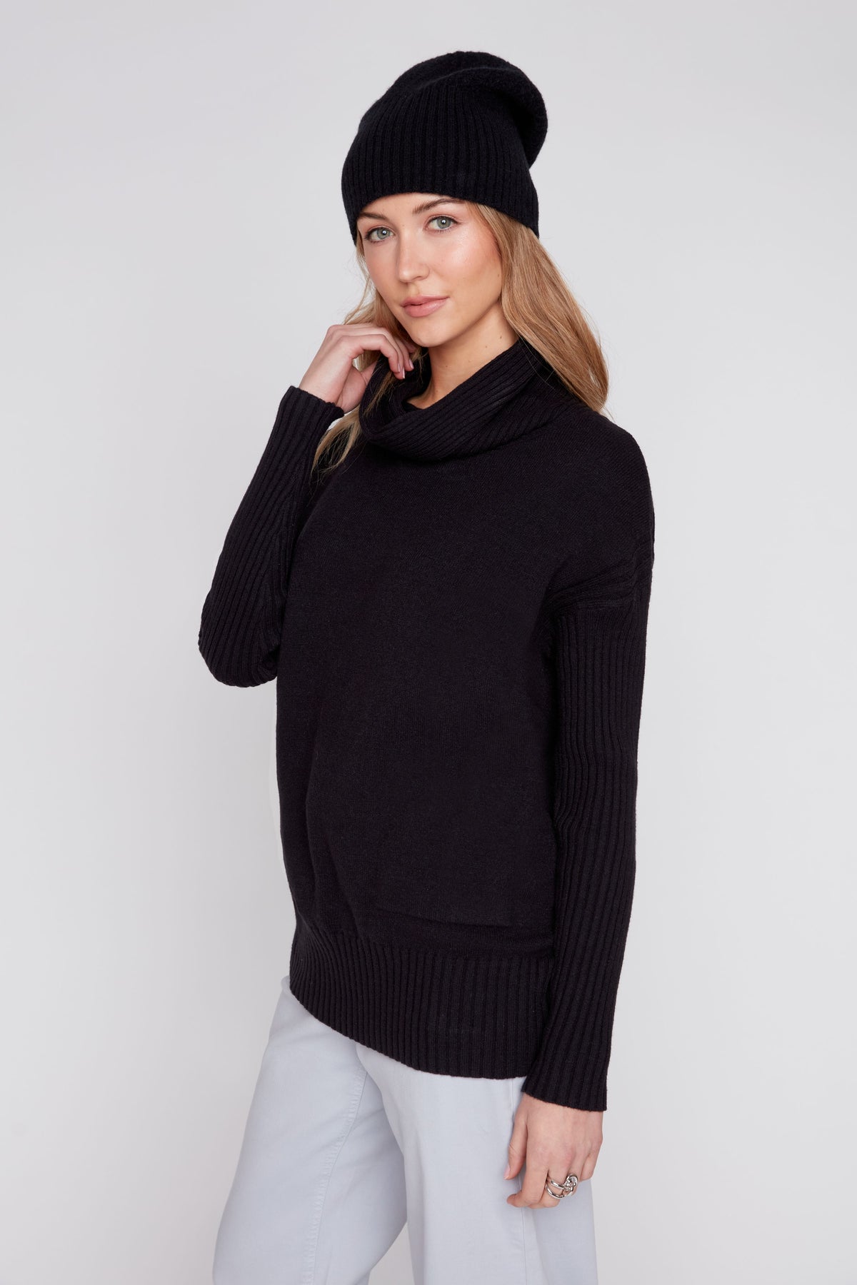 RENUAR Cowl Neck Sweater