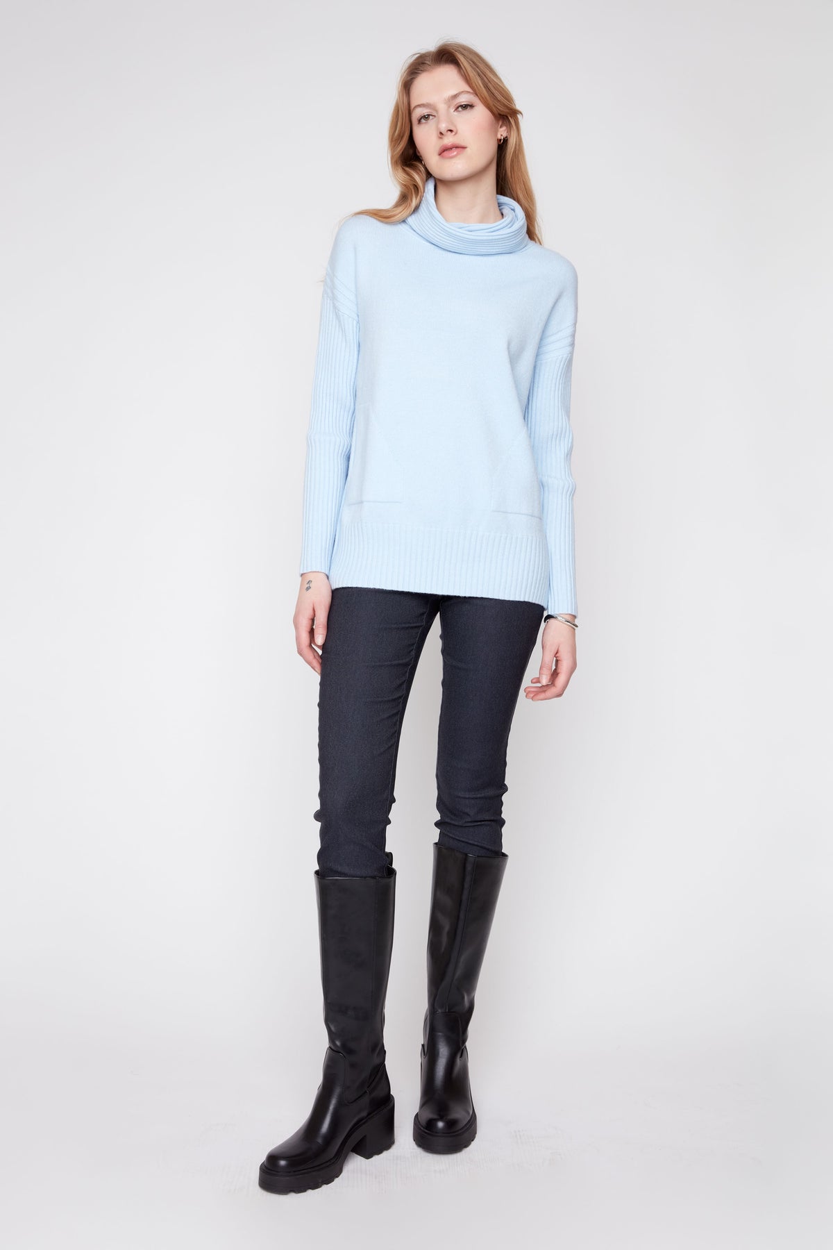 RENUAR Cowl Neck Sweater