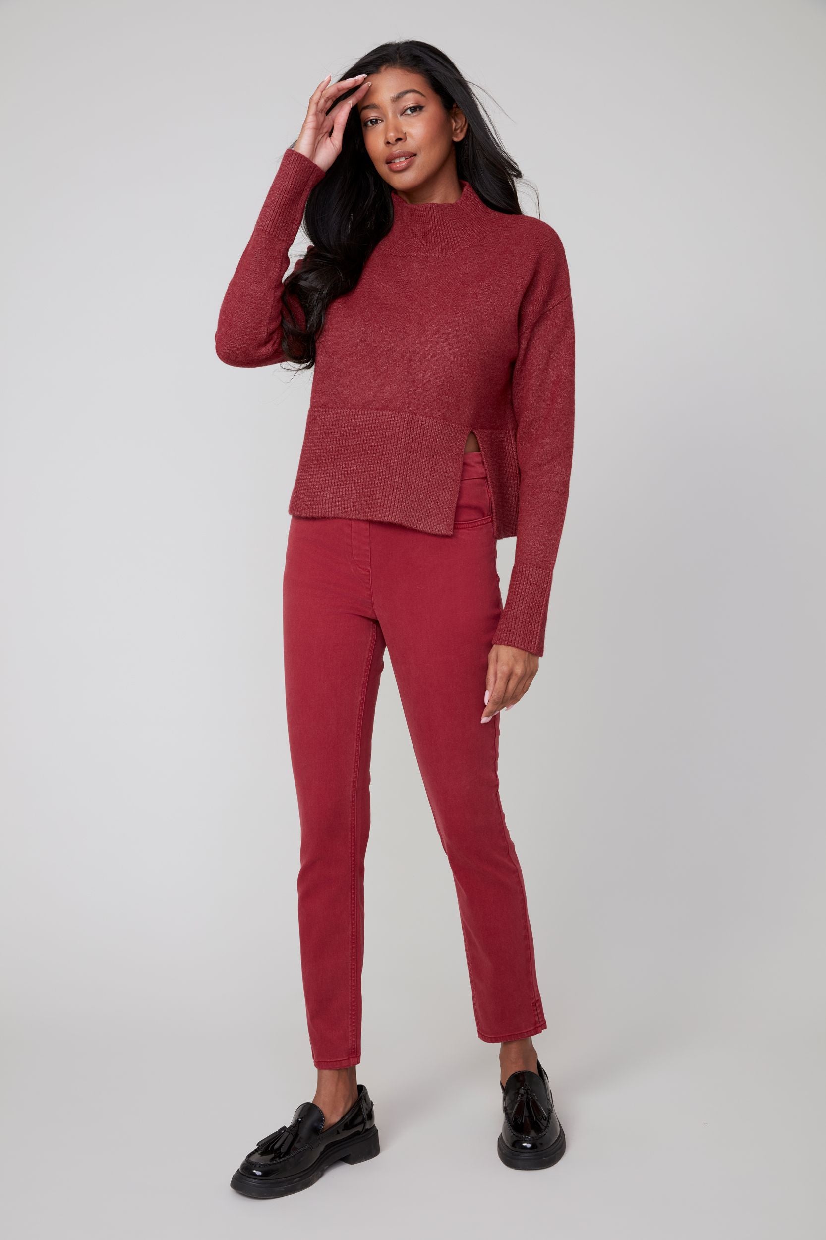 RENUAR Mock Neck Sweater