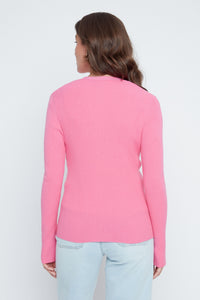RENUAR V-Neck Cardigan - Pink