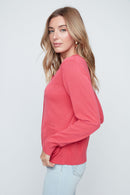 RENUAR Cotton Button-Front Cardigan