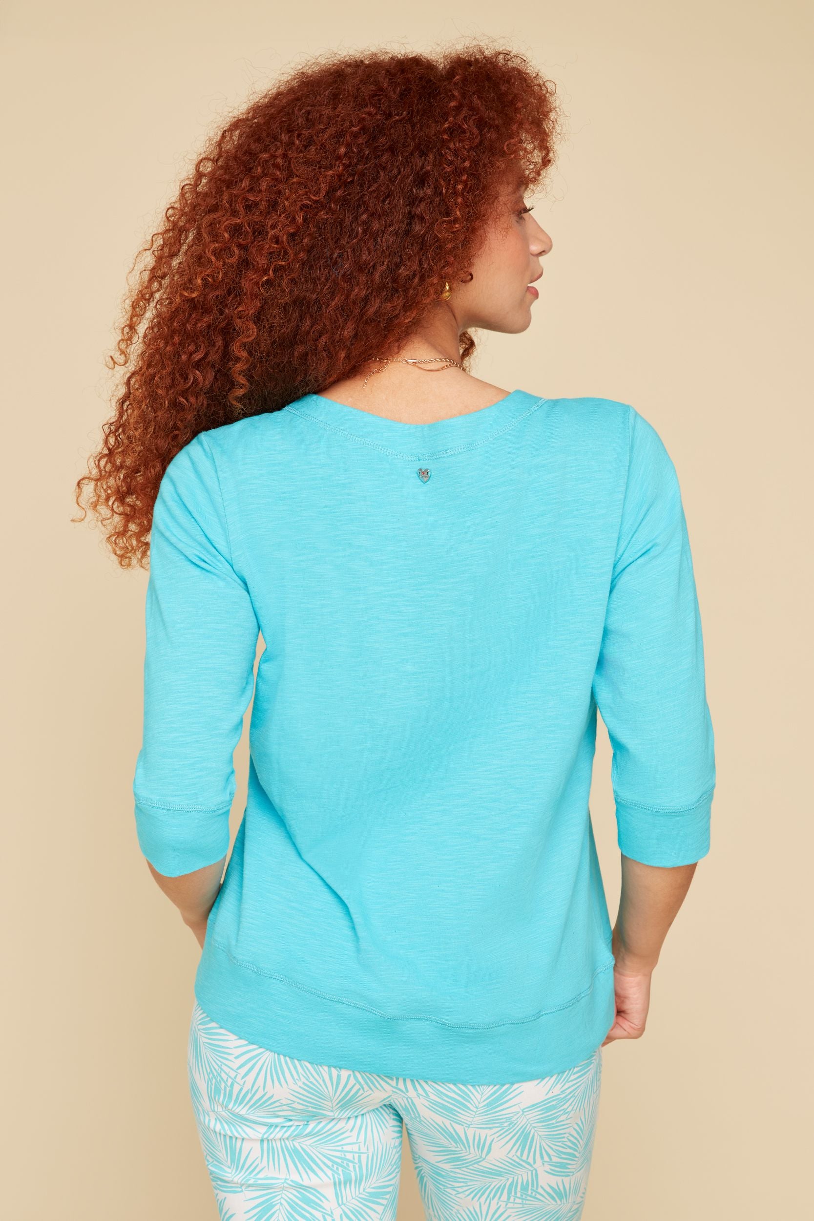 RENUAR 3/4 Sleeve Cotton Top