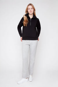 RENUAR High Collar Scuba Sweater
