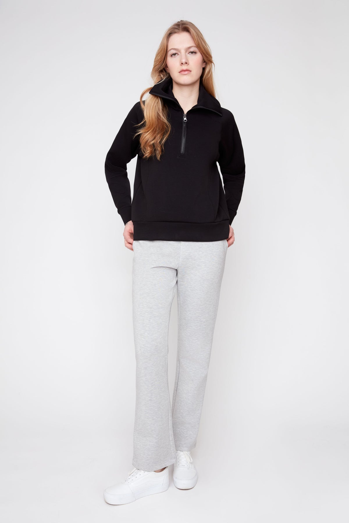 RENUAR High Collar Scuba Sweater