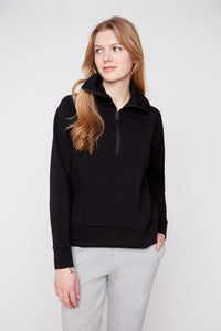 RENUAR High Collar Scuba Sweater