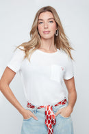 Renuar White Cotton T-Shirt