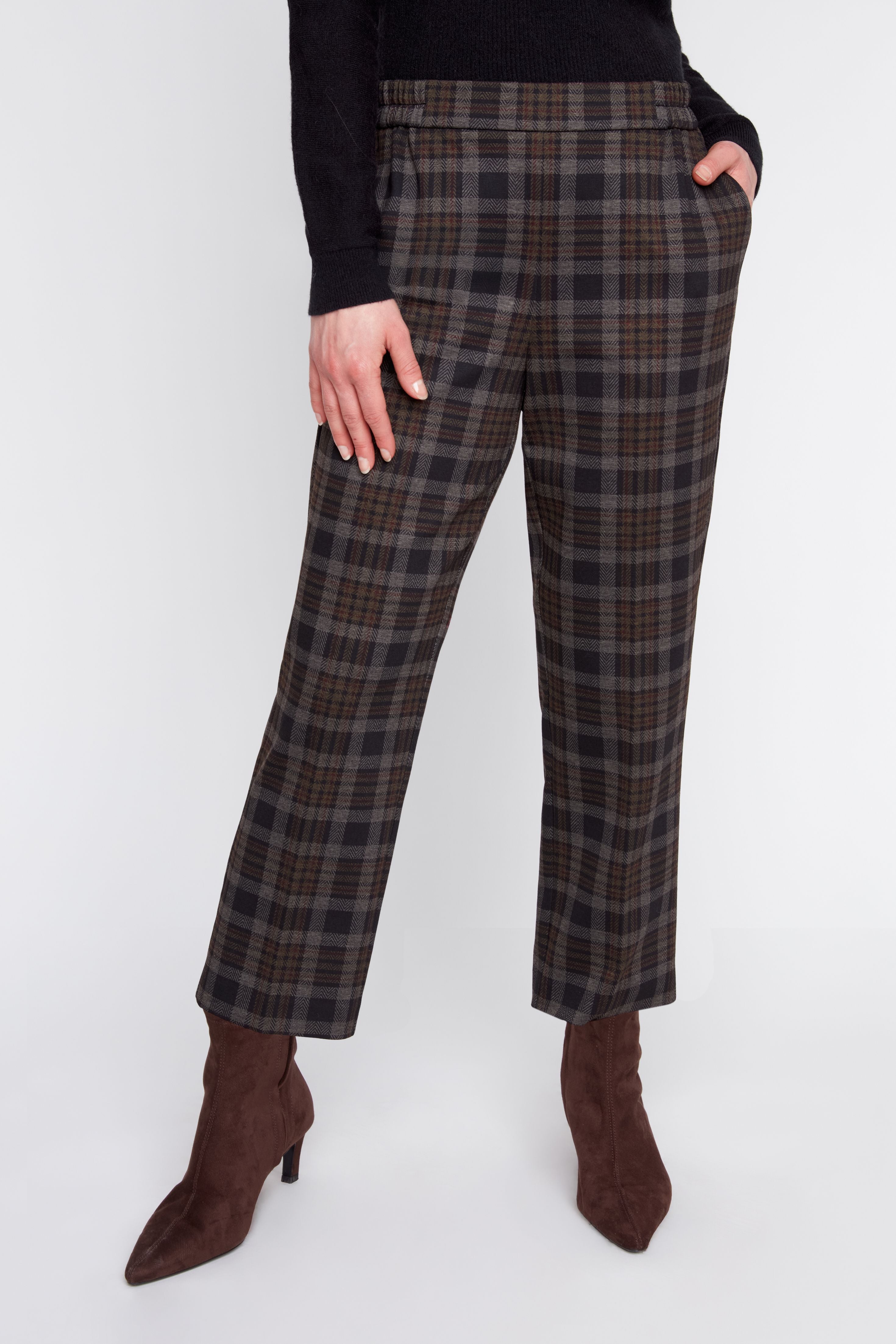 RENUAR Cropped Plaid Pant