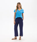 HATLEY Straight Leg Linen Pant