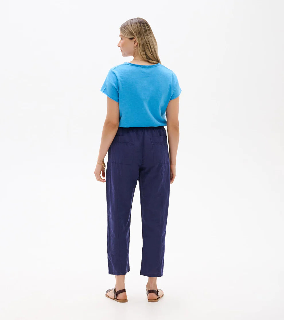 HATLEY Straight Leg Linen Pant