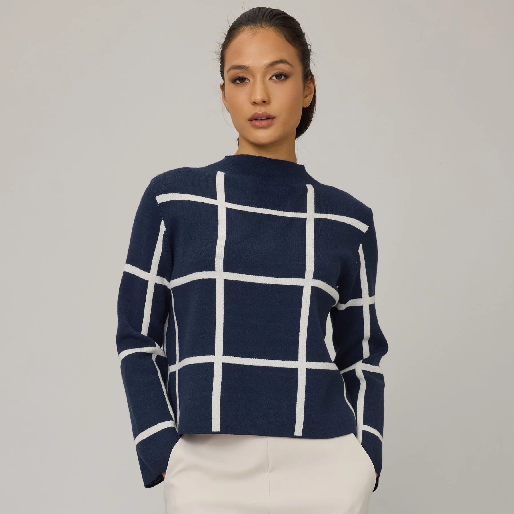 PISTACHE Check Sweater