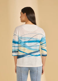 FDJ Drop Shoulder 3/4 Sleeve Top