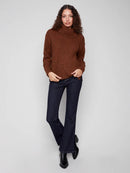 CHARLIE B Cowl Neck Sweater