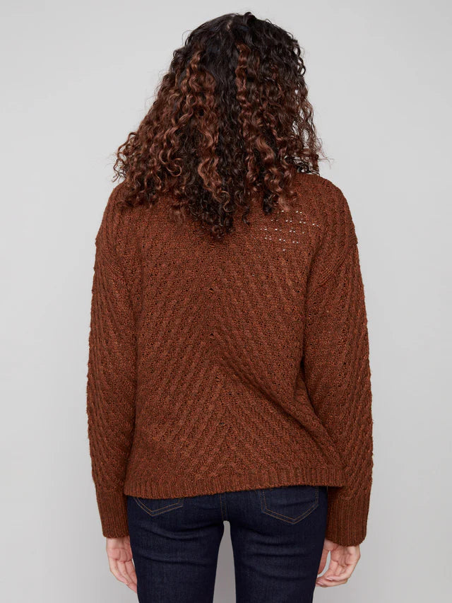 CHARLIE B Cowl Neck Sweater