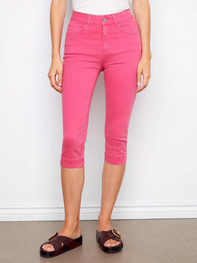 CHARLIE B Twill Capri Pants