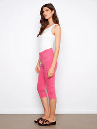 CHARLIE B Twill Capri Pants